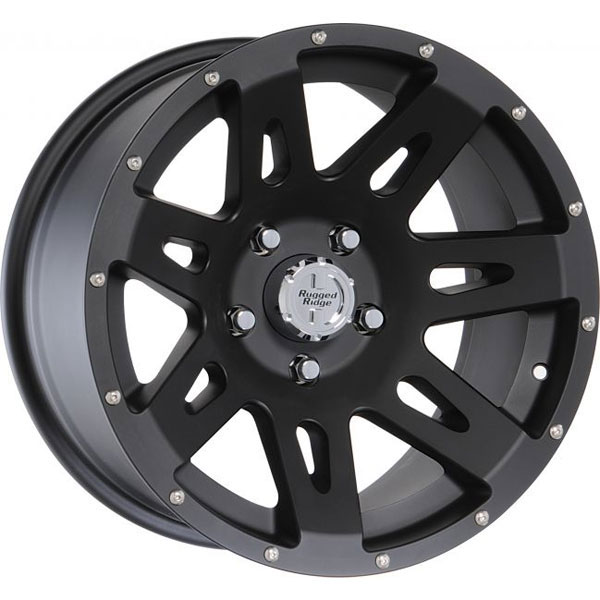 15391.22 - 35x12.50x17 ATZ Tire and Wheel, Black Satin, 13-15 Wranglers