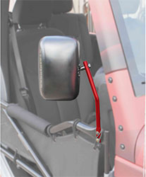 Jeep JK Wrangler Trail Door Mirrors Red Baron