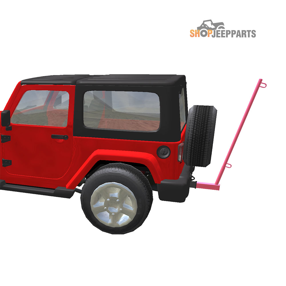 Jeep Receiver Hitch Flag Holder Hot Pink J0047512